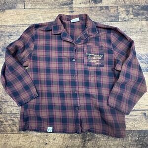 Taylor Swift I almost jump in Evermore Album Flannel Shirt PJ top only Large